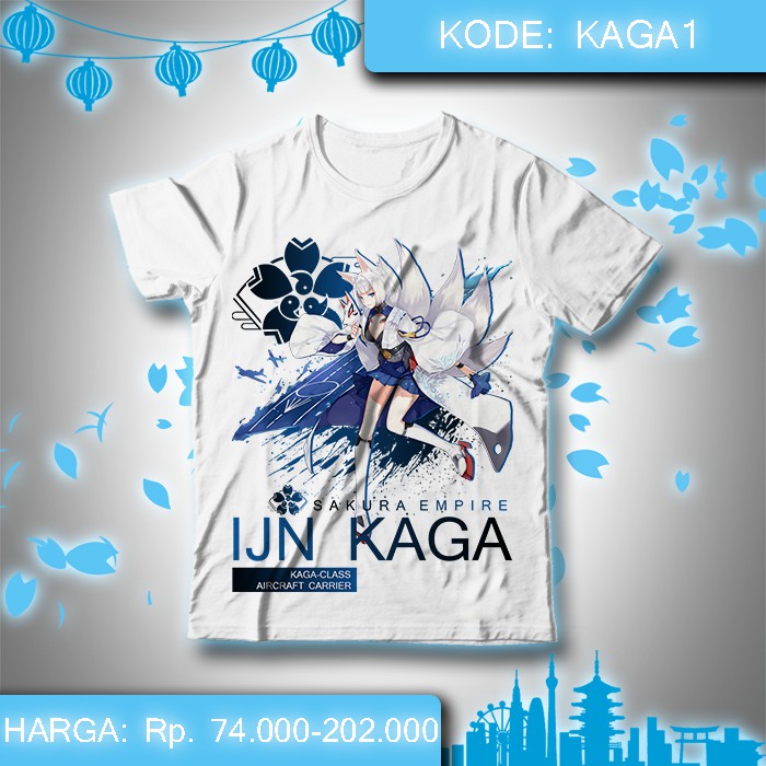 เสื้อยืดอนิเมะ Azur Lane - IJN KAGA Sakura Empire Game AzurLane