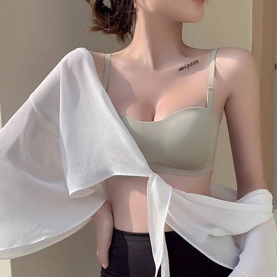 ถูกสุด บราน่ารัก เสื้อชั้นใน ดันทรงน่ารัก สีพื้น สำหรับผู้หญิง มาใหม่