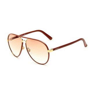 Gucci GG 2887/S UYZ/S6 Sunglasses in Brown Leather Gold metal