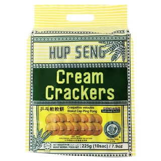 CREAM CRACKER Hup Seng ฮับเส็ง ขนมปังกรอบ บิสกิตมาเลย์ 225 g อร่อยต้องลอง