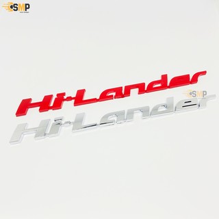 โลโก้ Hi-Lander แผ่นป้ายติดข้างรถ อีซูซุ ไฮแลนเดอร์ ทุกรุ่น สีแดงนูน ISUZU D-MAX DMAX ตัวนูน 1คู่