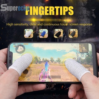 Superecho ปลอกสวมนิ้วหัวแม่มือระบายอากาศป้องกันเหงื่อสําหรับเล่นเกม 2 ชิ้น