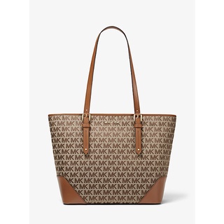 กระเป๋า Michael Kors Lillian Large Logo Jacquard Tote Bag ของแท้