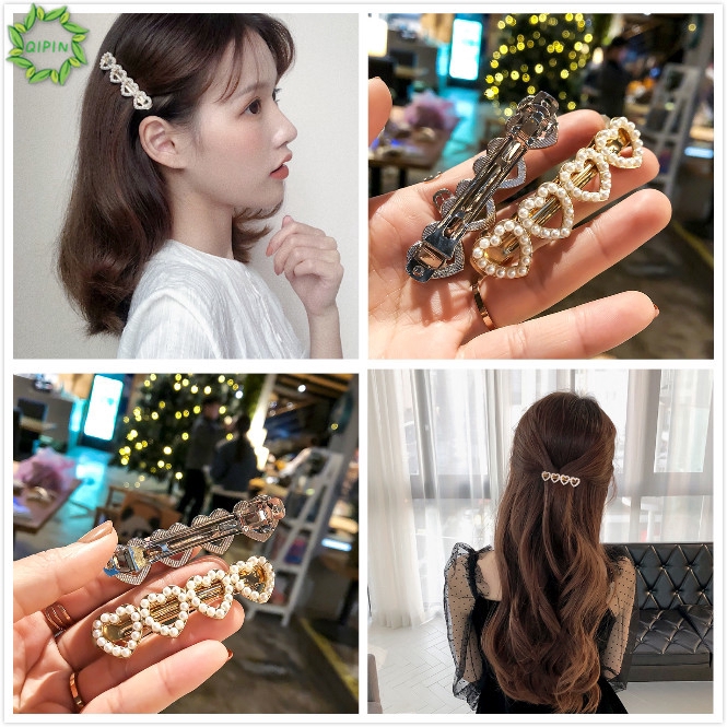 Korean Women Acrylic Hollow Hair Clip Hairband Snap Bobby Pin Barrette Hairpin
