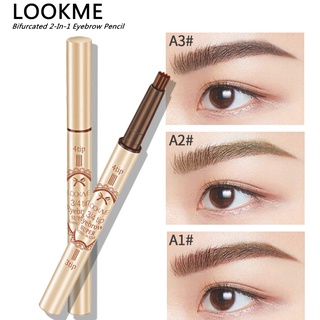 ดินสอเขียนคิ้ว ที่เขียนคิ้ว LOOKAVE 3/4 tip eyebrow automatic pencil ดินสอเขียนคิ้วออโต้ 4 มิติ มาในรูปแบบแบบเส้นต่อเส้น 3-4 Liner ติดทนนาน เขียนคิ้ว ที่เขียนคิ้ว 4 มิติ ดินสอเขียนคิ้ว 4 มิติ คิ้ว 4D เขียนคิ้วง่ายๆ ดินสอเขียนคิ้วแบบหมุน (LK-38e)