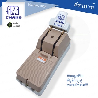 สะพานไฟ คัทเอ้าท์ 2P 30A 60A 100A ตราช้าง อุปกรณ์ป้องกันการลัดวงจร พร้อมฟิวส์