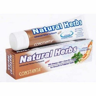 ของแท้ Constanta Natural Herbs Toothpaste 100 กรัม ยาสีฟันคอนสแตนต้า ยาสีฟันเนเชอรัล เฮิร์บ เพื่อสุขภาพฟันที่ดีขึ้น