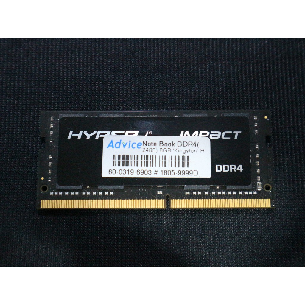 RAM NOTEBOOK Kingston Hyper-X Impact 8GB(8X1) DDR4 2400Mhz มือสอง