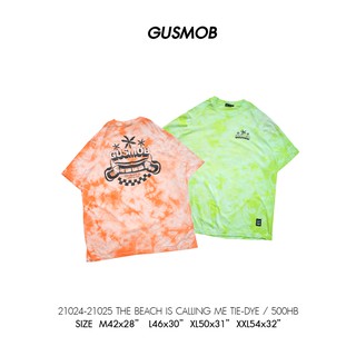 GUSMOB เสื้อยืด เสื้อมัดย้อม 21024-21025 THE BEACH IS CALLING ME