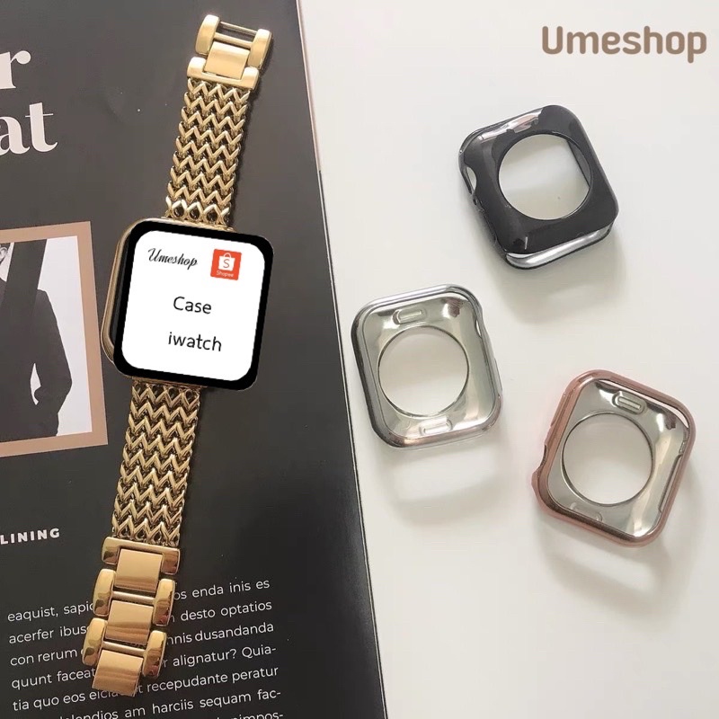 เคสเงา เคส watch สําหรับ Watch 8/Se 7 6 SE 5 4 3แกะสลักเลเซอร์ 40/41มม.44/45มม เคส นาฬิกา