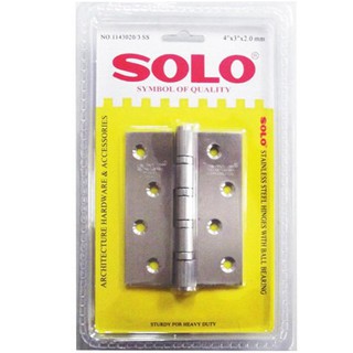 บานพับ 4 นิ้วX3 นิ้ว SOLO 1143020/3 SS P3 SOLO 4"X3" 1143020/3 SS HINGE P3