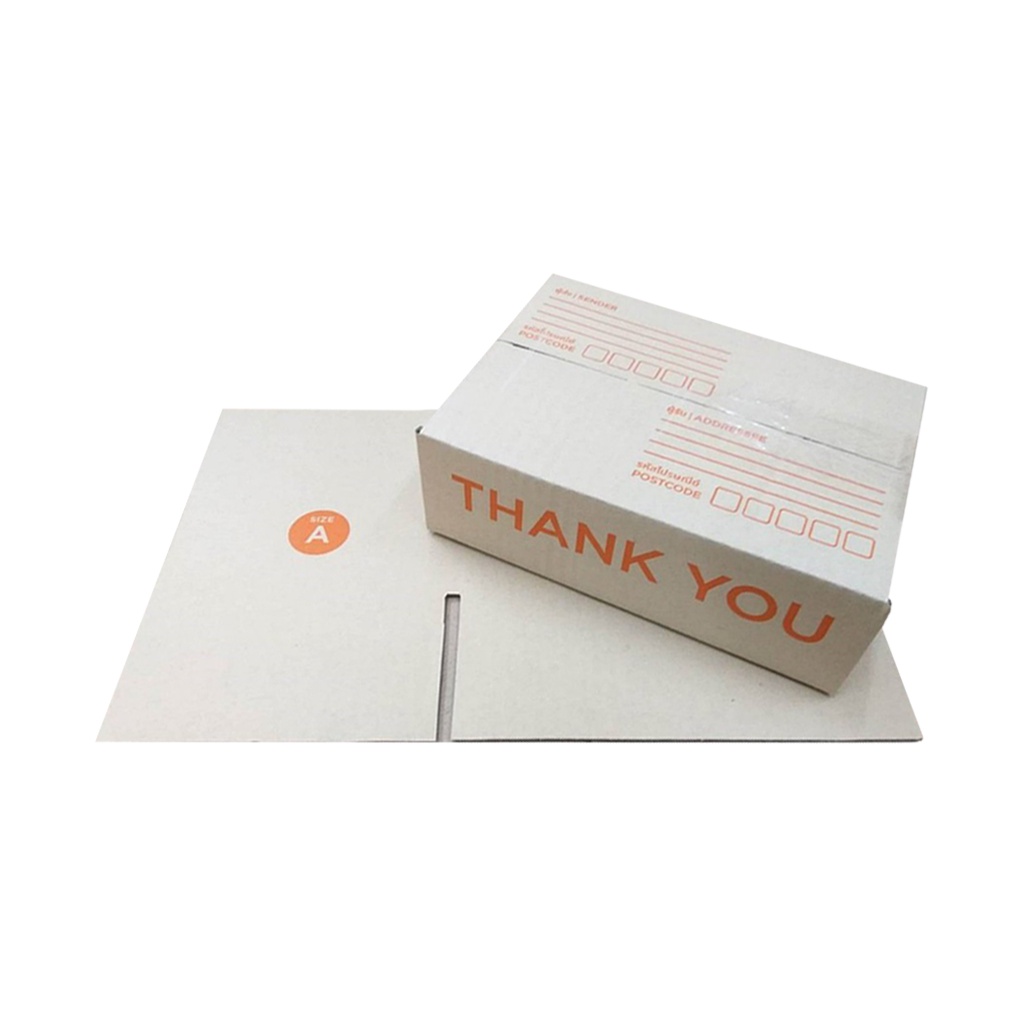 กล่องพัสดุ เบอร์ A แพ็ค 20 ใบ ลาย Thank You กล่อง ปณ