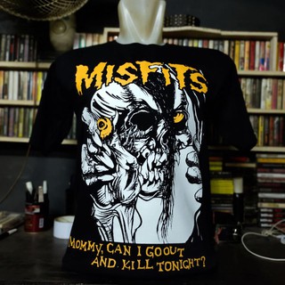 เสื้อยืด พิมพ์ลายวงดนตรี PUNK MISFITS