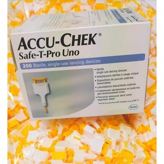 เข็มเจาะเลือดปลายนิ้ว (DTX) ตรวจสอบระดับน้ำตาล  ACCU CHECK Safe T Pro Uno