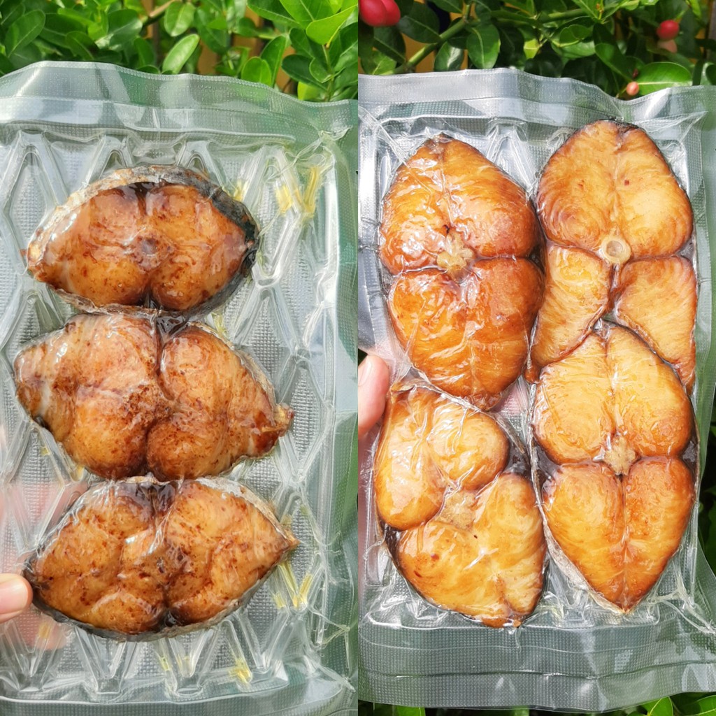 Set : จับคู่ ปลาอินทรีย์แดดเดียว 300 G. + 500 G. แบบทอดพร้อมทาน(นน.ก่อนทอด)