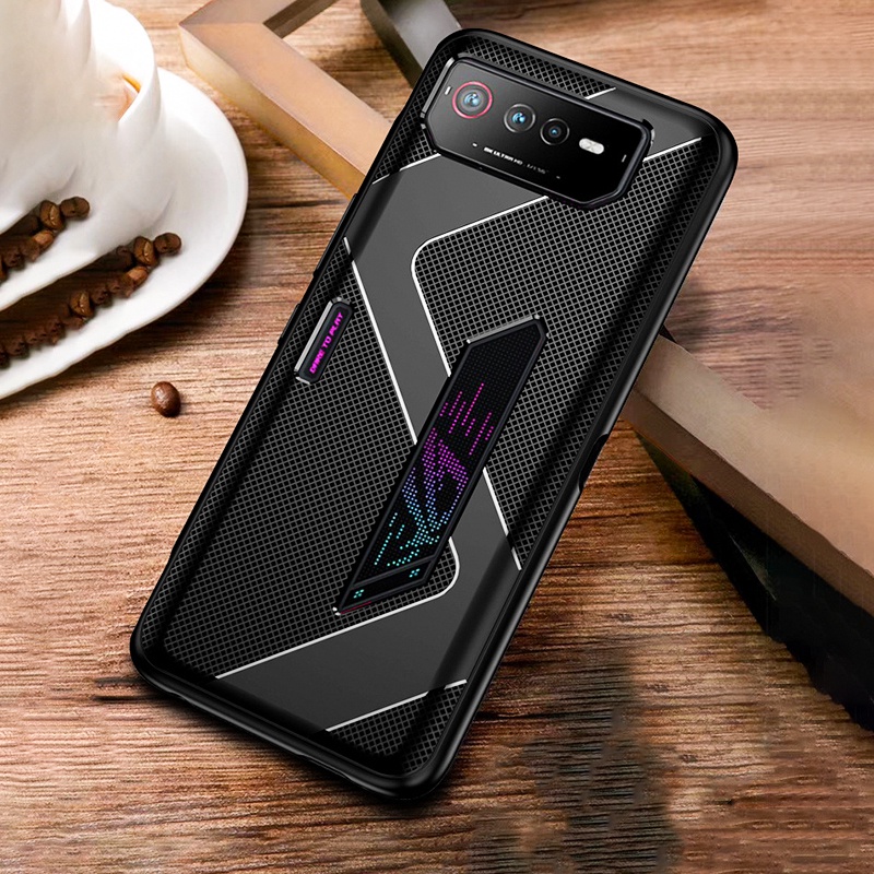 กรณีสําหรับเล่นเกมสําหรับ Asus ROG โทรศัพท์ 6 8 Pro 9 Pro FE ป้องกันลายนิ้วมือซิลิโคนนุ่ม Anti-knock Shell สําหรับ ROG โทรศัพท์ 5 5S 7 6D ROG โทรศัพท์ 6 Batman Edition การกระจายความร้อน Fundas