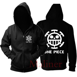 One Piece อะนิเมะแฟชั่นใหม่ซิปคาร์ดิแกนผู้ชายเสื้อกันหนาวหมวกท็อปส์ Hoodies