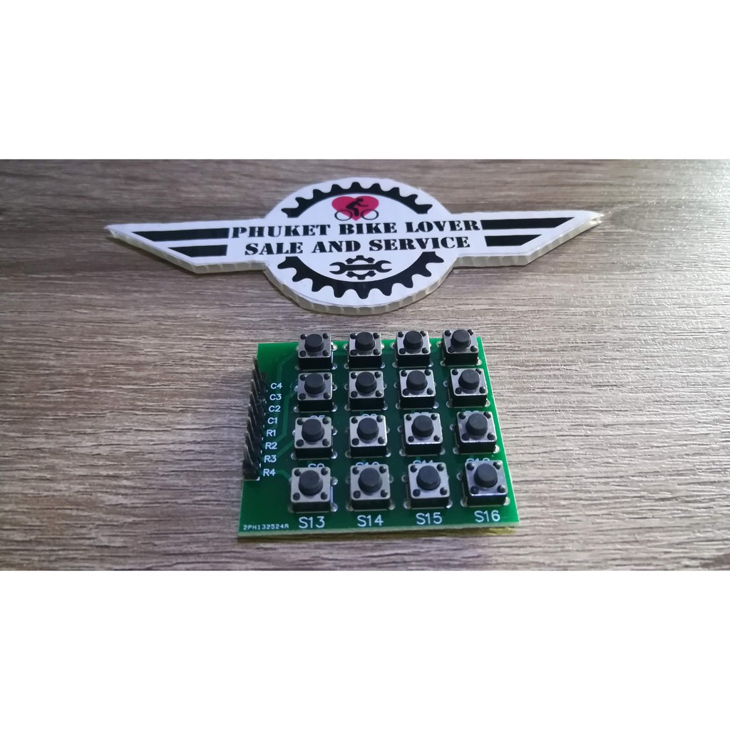 module keyboard โมดูลคีย์บอร์ด 4x4 matx 16 ปุ่ม สำหรับ arduino, microcontroller, diy project ขนาดเล็ก ต่อใช้งานง่าย