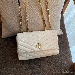 Thailand️ Hot เว่อร์ ️  Tory burch womens bag New small chain bag KIRA CHEVRON SMALL CONVERTIBLE SHOULDER BAG messenger