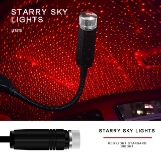 โคมไฟโปรเจคเตอร์ LED USB รูปดาว สําหรับติดหลังคารถยนต์ ☆Jfsmartjoy