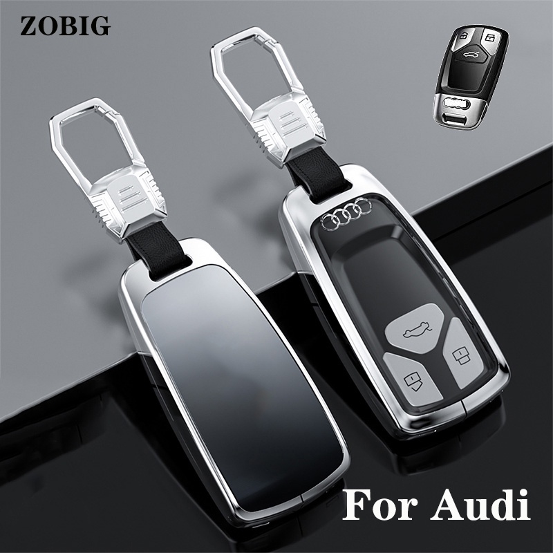 ZOBIG สังกะสีสําหรับ Audi Key Fob ฝาครอบกรณี Key SHELL สําหรับ Audi A4 Q7 Q5 TT A3 A6 SQ5 R8 S5 remo
