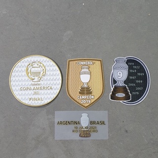 FINAL SET BRAZIL Patch Copa America อาร์มเสื้อบอลตัวโปรด โคปาอเมริกา 2021 ARGENTINA BRAZIL