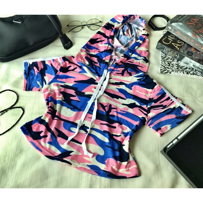 Croptop camouflage hoodie Jacket