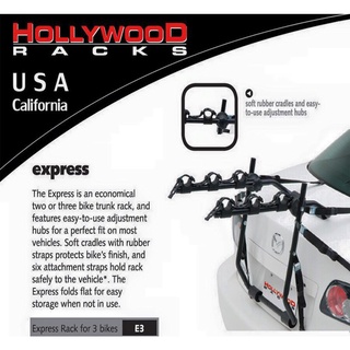 HOLLYWOOD USA แร็คติดท้ายจักรยาน รุ่น EXPRESS 3 (วางจักรยานได้สูงสุด 3 คัน)
