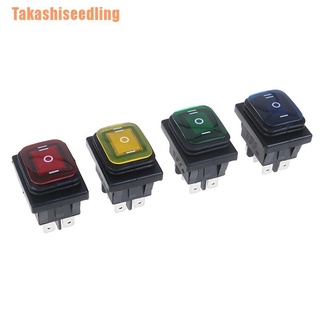 (Takashiseedling) สวิทช์โยกกันน้ํา 30A / 250V 6Pin พร้อมไฟ Led 12V 220V 1 ชิ้น