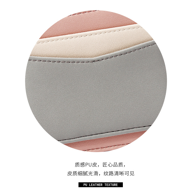 Jasmin Noir กระเป๋าสตางค์ใบสั้นแฟชั่นสําหรับสตรีหนัง Pu มีซิป