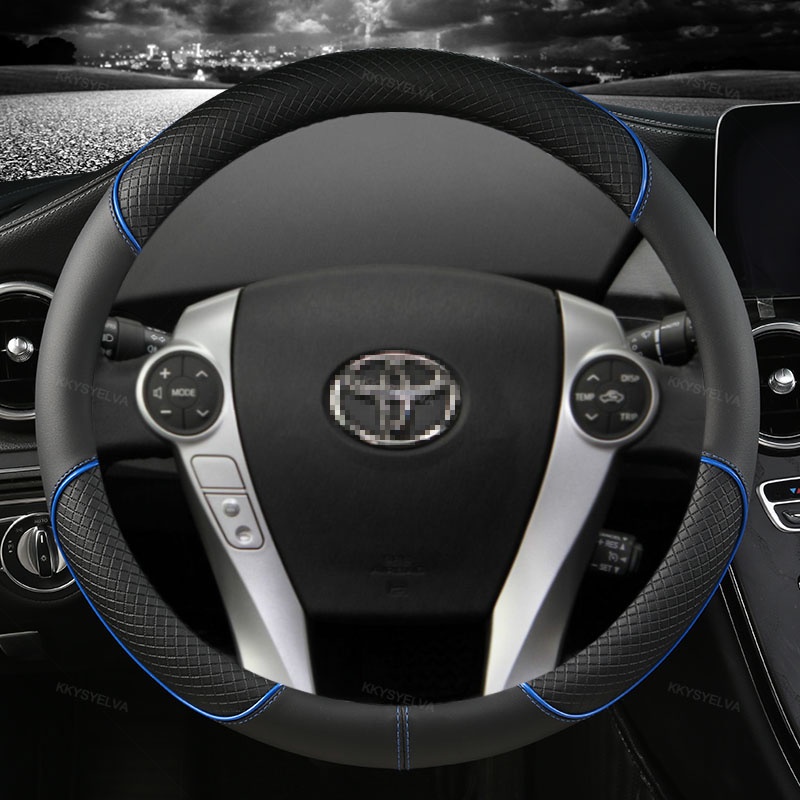 ปลอกหนังหุ้มพวงมาลัยรถยนต์ กันลื่น สําหรับ Toyota Prius 30 20 Prius V Prius C Prius Prime