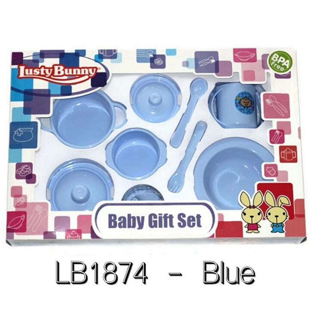 LUSTY BUNNY BABY GIFT/ FEEDING SET LARGE 9IN1 [LB1874]