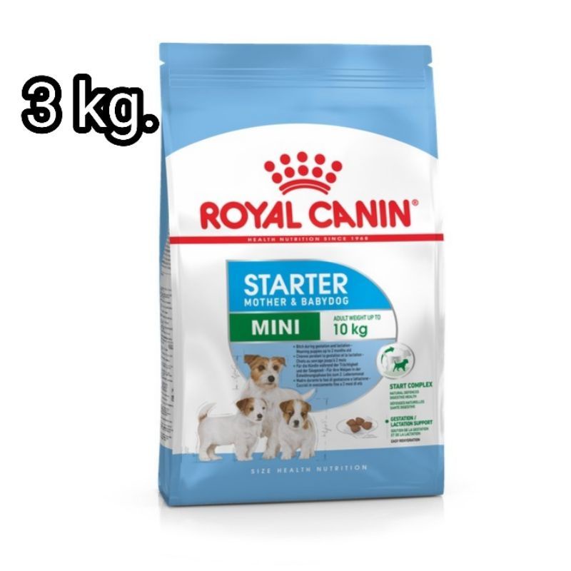 Royal Canin​ สูตร Mini Starter​ 3​kg.​ ลูกสุนัข​พันธุ์​เล็ก