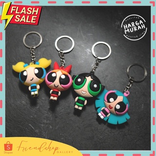 พวงกุญแจ จี้อัญมณี POWERPUFF GIRL PPF BUTTERCUP BUBBLES BLOSSOM BLISS ล่าสุด สําหรับแขวนกระเป๋า