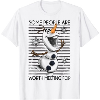 เสื้อยืด Disney Adult T-Shirt Frozen Olaf Some People Are Worth Melting For T-Shirt - Mens T-Shirt