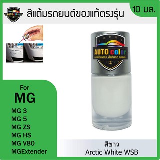 สีแต้มรถยนต์ MG สีขาว Arctic White WSB