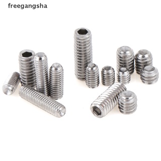 [FREG] 50Pcs Stainless Hex Hexagon Socket Set Screw Headless Concave End M3 M4 2-35mm
 FDH