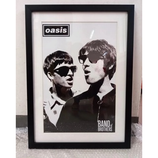 โปสเตอร์วงดนตรี oasis พร้อมเข้ากรอบ