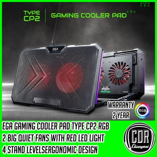 พัดลมโน๊ตบุ๊ค เกมมิ่ง EGA TYPE CP2 RGB Gaming Cooling Pad TYPE CP2 (รับประกันศูนย์ 2 ปี)