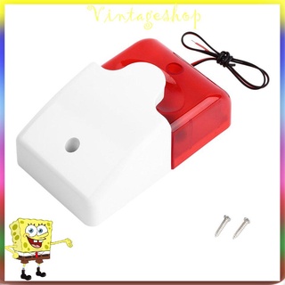 【INStock] Durable 12V Wired Sound Alarm Strobe Flashing Light Siren Home Security