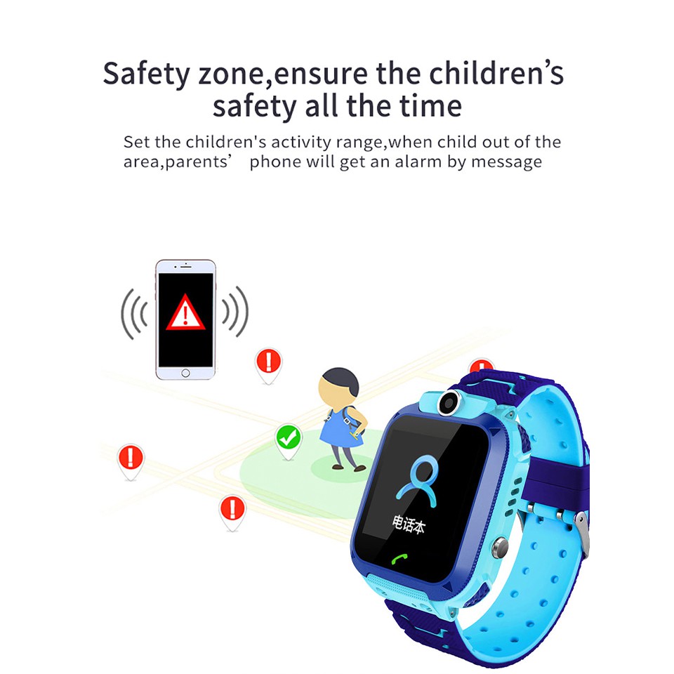 สมาร์ทวอทช์เด็ก นาฬิกาอัจฉริยะ นาฬิกาโทรศัพท์มือถือสำหรับเด็ก SOS Phone Watch Smart Watch for Kids 8Zly