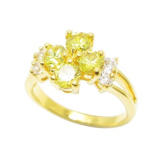 แหวนดอกไม้แหวนทอง แหวนดอกไม้น่ารัก แหวนดอกไม้ทอง แหวนดอกไม้เพชร แหวนพลอยสีเหลือง พลอยบุษราคัม ชุบทองแท้ ชุบทอง 24k
