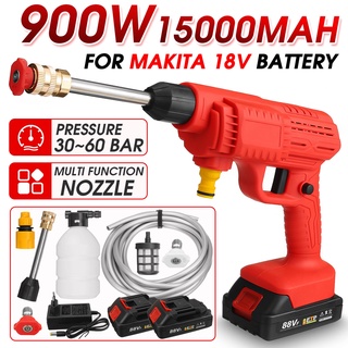 ปืนฉีดน้ํา แรงดันสูง 900W 88VF พร้อมแบตเตอรี่ 15000mAh สําหรับแบตเตอรี่ 18V AC 100-240V 50/60Hz