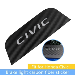 สติ๊กเกอร์คาร์บอนไฟเบอร์ High Brake Light Auto Accessories Black Carbon Fiber Stickers For Honda Civic FD /FB/FC Protective Decoration