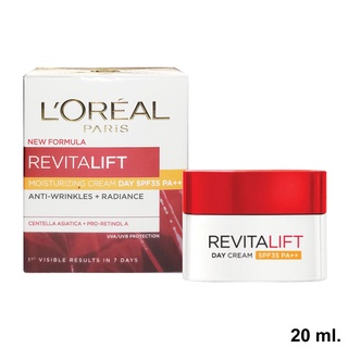 🔥ฺล้างสต็อก🔥(หมดอายุ09/2022) Loreal Revitalift Day Cream 20ml. ลอรีอัล รีไวทัลลิฟ เดย์ครีม