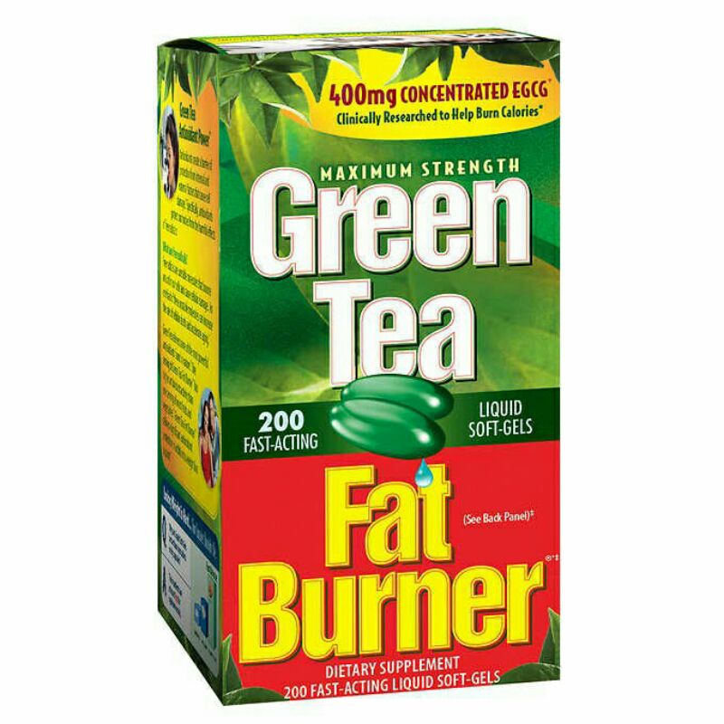 พร้อมส่งGreen Tea Fat Burner 200 Liquid SoftGels สารสกัดชาเขียว ลด