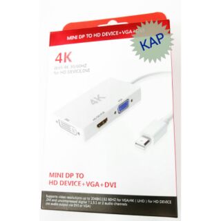 4K Mini DP to HDMI/ DVI/ VGA Adapter