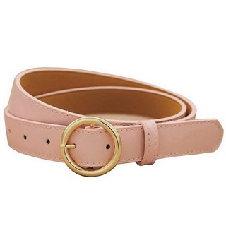 MiStyles เข็มขัดผู้หญิง Womens Fashion CasualCircle Pin Buckle Belt No. 2405