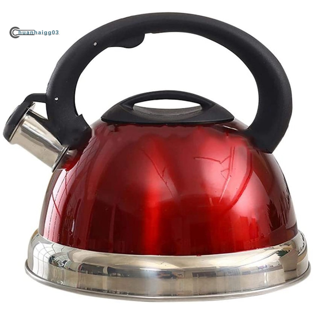 3L Stainless Steel Whistling Tea Kettle Tea Pot with Heat-Proof Handle ...