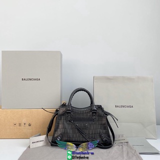 Balenciag crocodile grainy womens shopper handbag multipocket shopping tote business briefcase